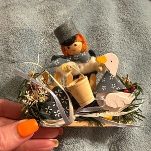 Vintage Wood Christmas Ornament